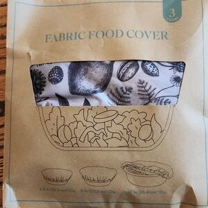 Fabric Reusable Food Cover Set - Fruit And Nuts Print